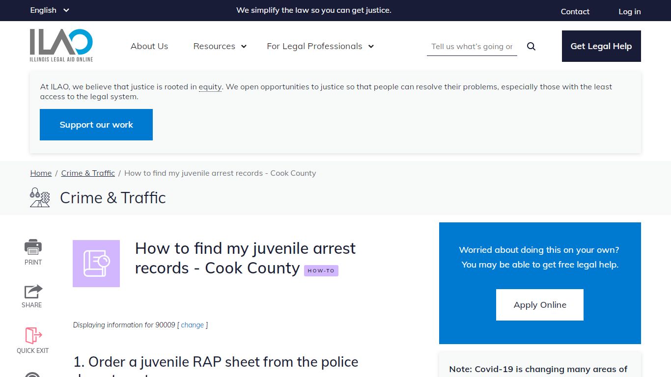 How to find my juvenile arrest records - Illinois Legal Aid